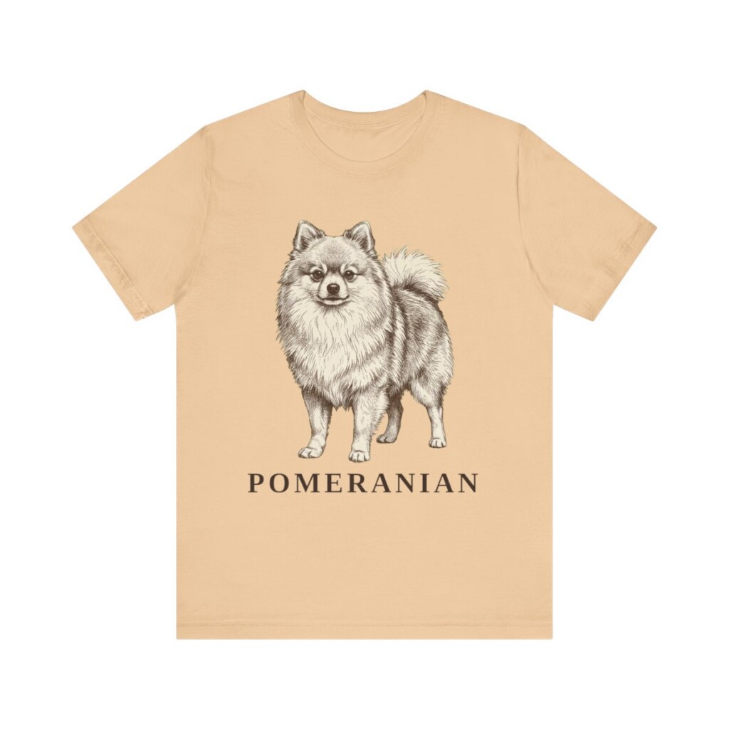 Pomeranian Lover Shirt, Vintage Dog Sketch Tee, Dog Lover Gift