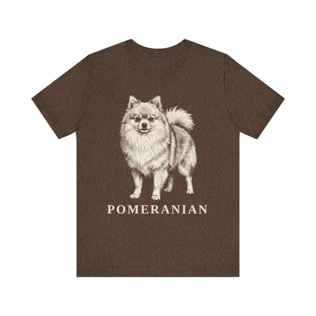 Pomeranian Lover Shirt, Vintage Dog Sketch Tee, Dog Lover Gift
