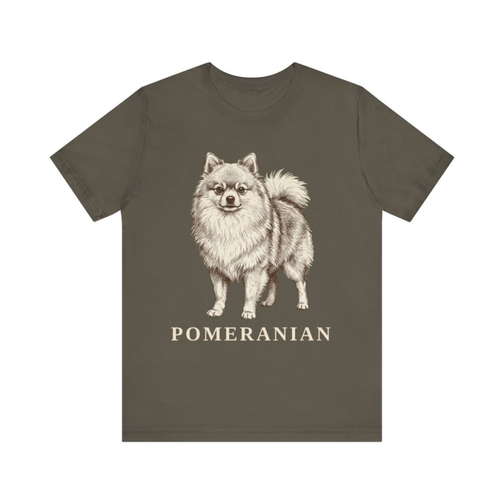 Pomeranian Lover Shirt, Vintage Dog Sketch Tee, Dog Lover Gift