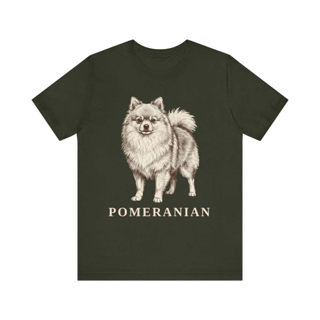 Pomeranian Lover Shirt, Vintage Dog Sketch Tee, Dog Lover Gift