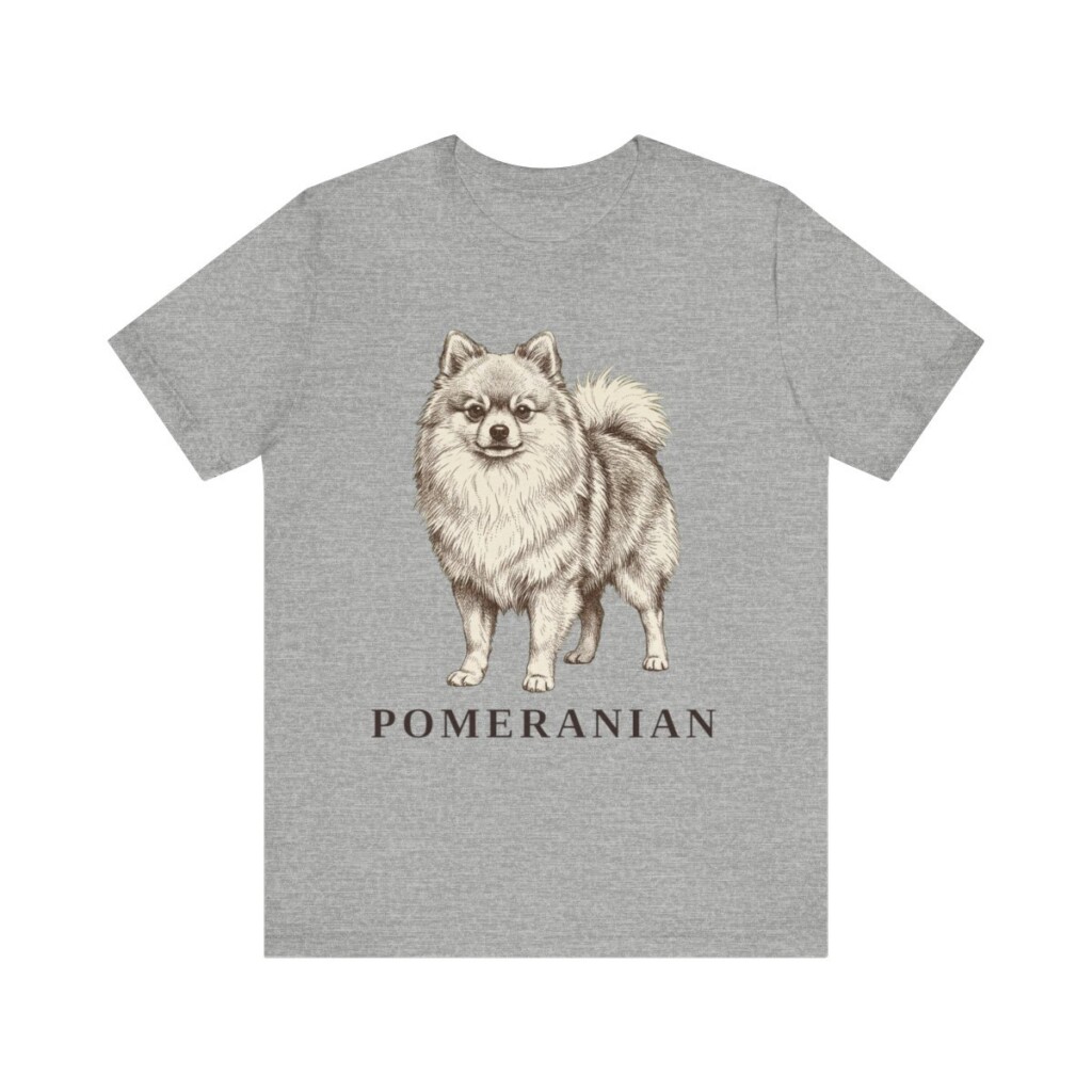 Pomeranian Lover Shirt, Vintage Dog Sketch Tee, Dog Lover Gift