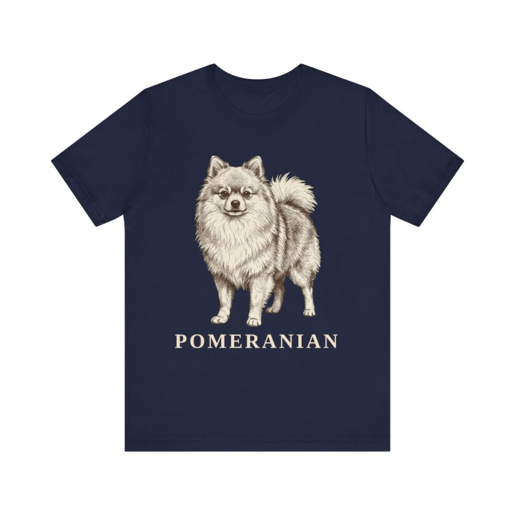 Pomeranian Lover Shirt, Vintage Dog Sketch Tee, Dog Lover Gift
