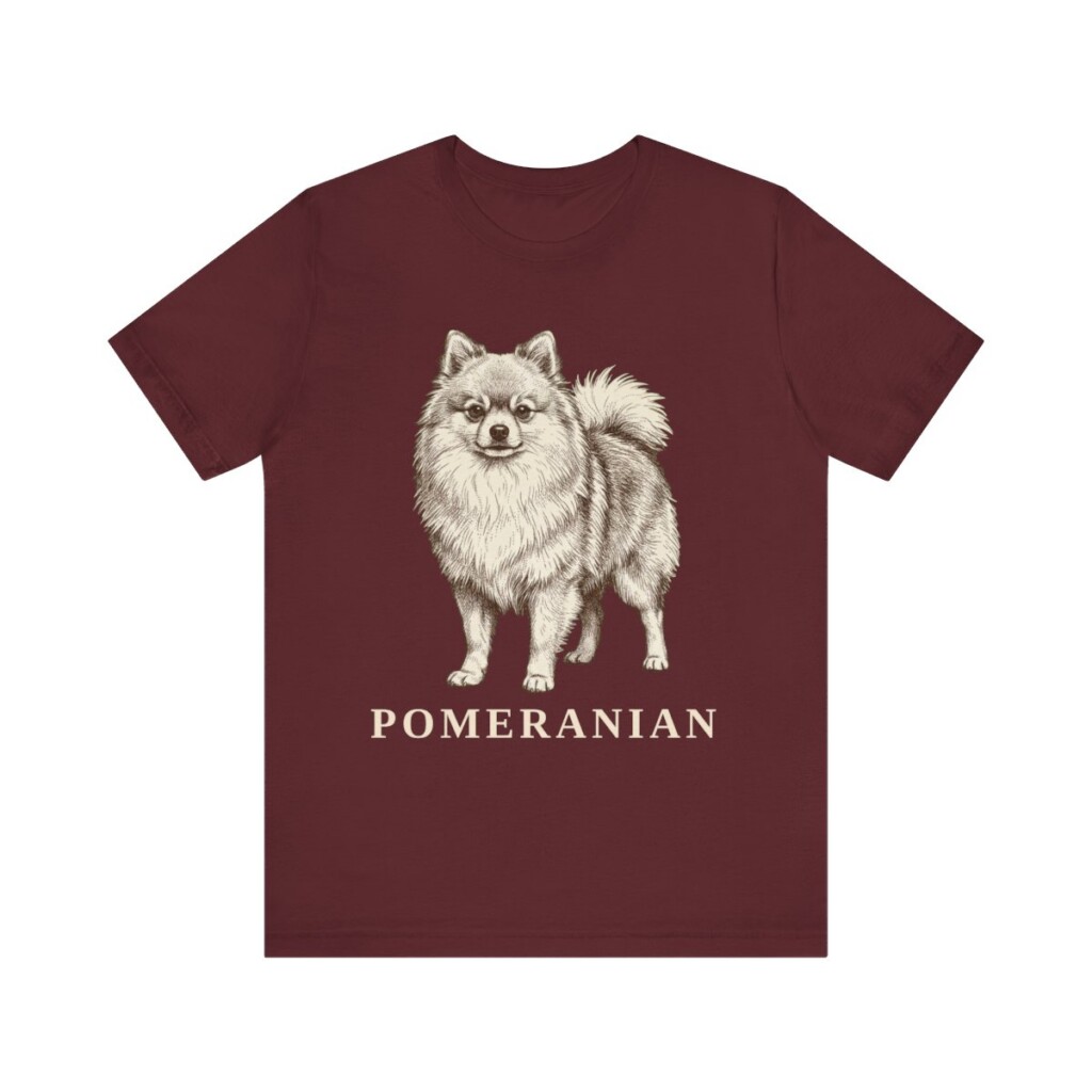 Pomeranian Lover Shirt, Vintage Dog Sketch Tee, Dog Lover Gift