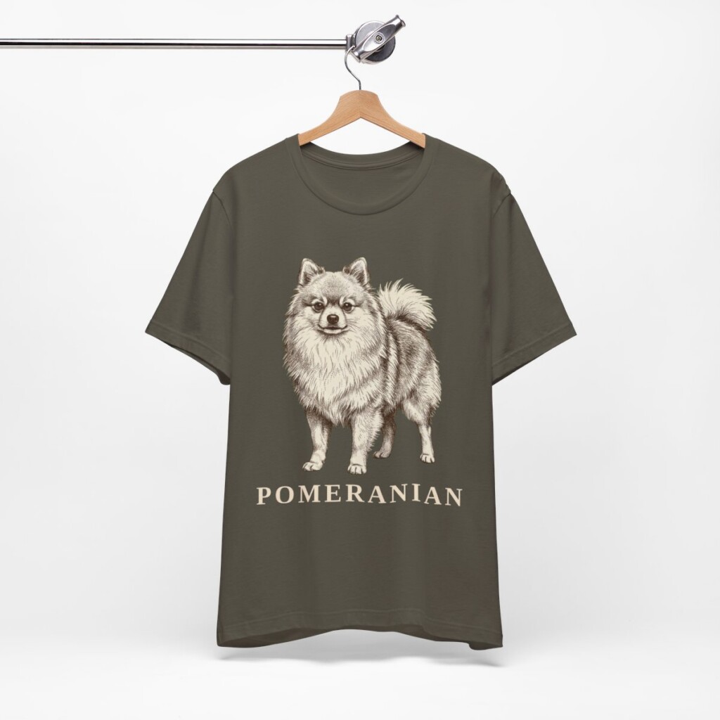 Pomeranian Lover Shirt, Vintage Dog Sketch Tee, Dog Lover Gift