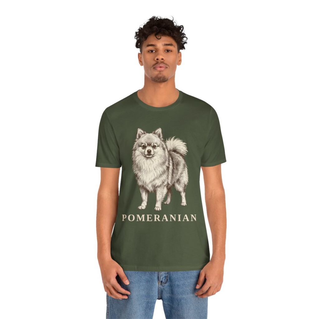 Pomeranian Lover Shirt, Vintage Dog Sketch Tee, Dog Lover Gift