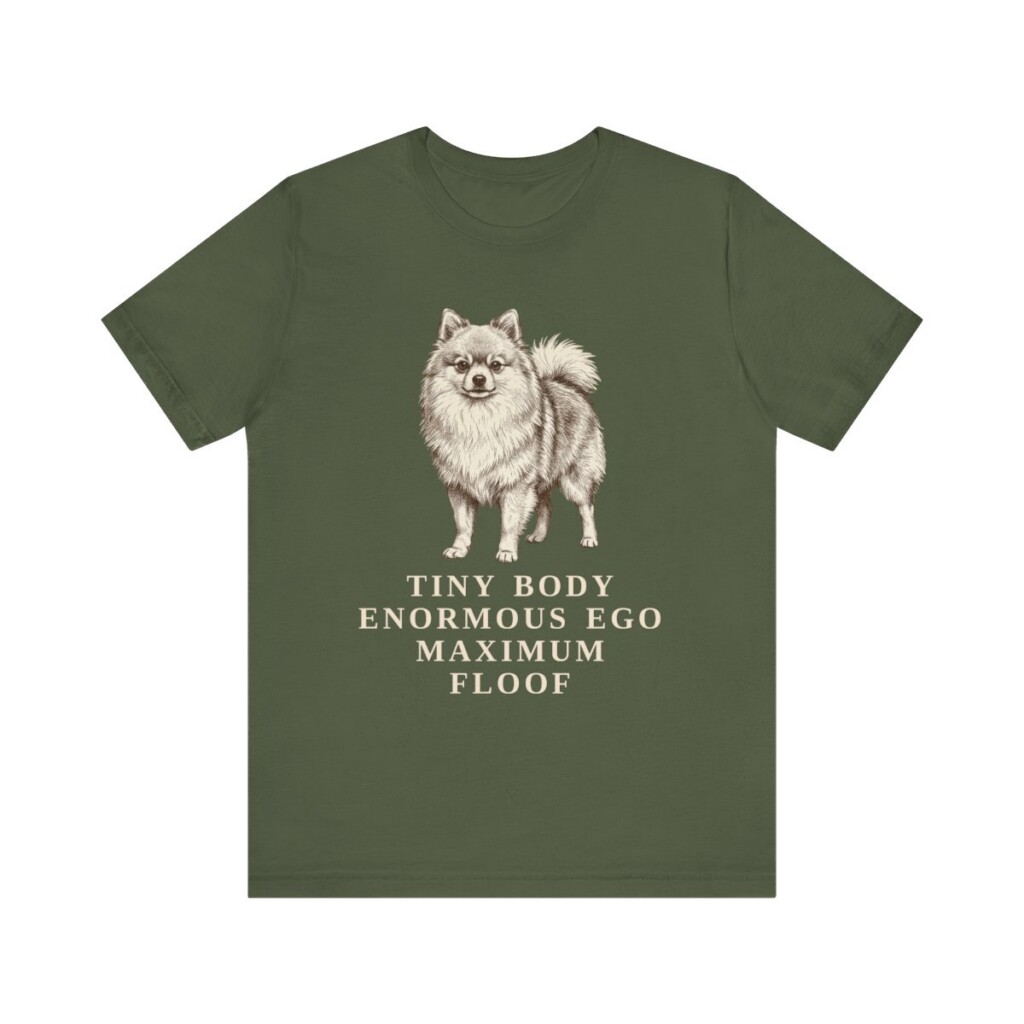 Pomeranian Humor Shirt, Vintage Dog Sketch Tee, Dog Humor Gift