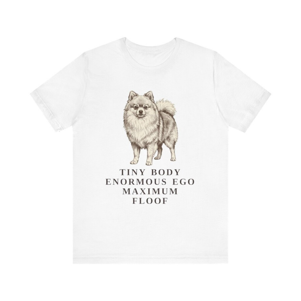 Pomeranian Humor Shirt, Vintage Dog Sketch Tee, Dog Humor Gift