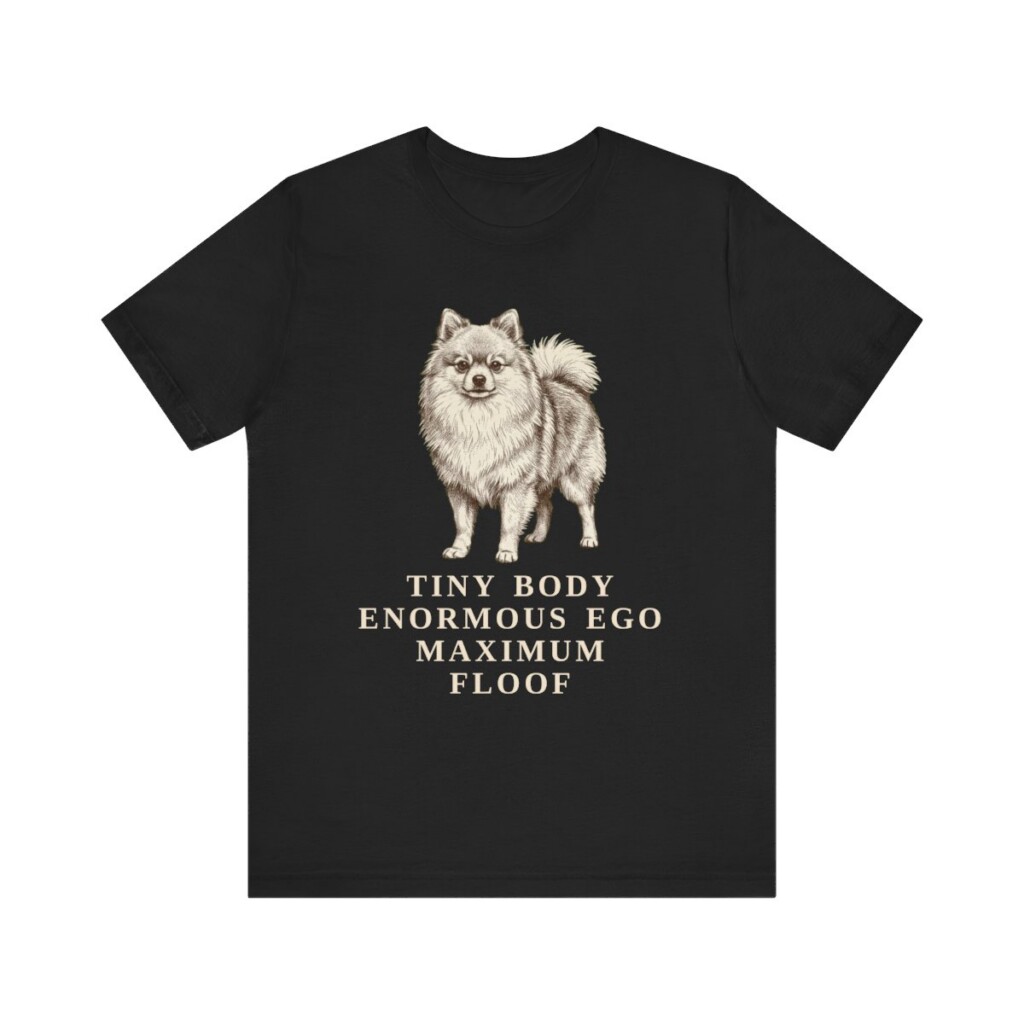 Pomeranian Humor Shirt, Vintage Dog Sketch Tee, Dog Humor Gift