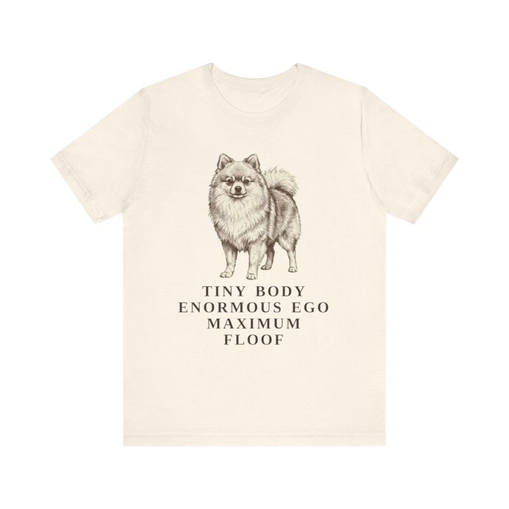 Pomeranian Humor Shirt, Vintage Dog Sketch Tee, Dog Humor Gift