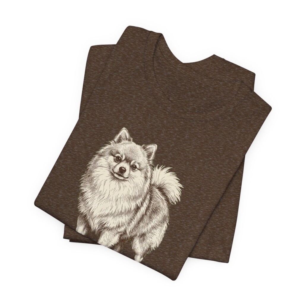 Pomeranian Humor Shirt, Vintage Dog Sketch Tee, Dog Humor Gift