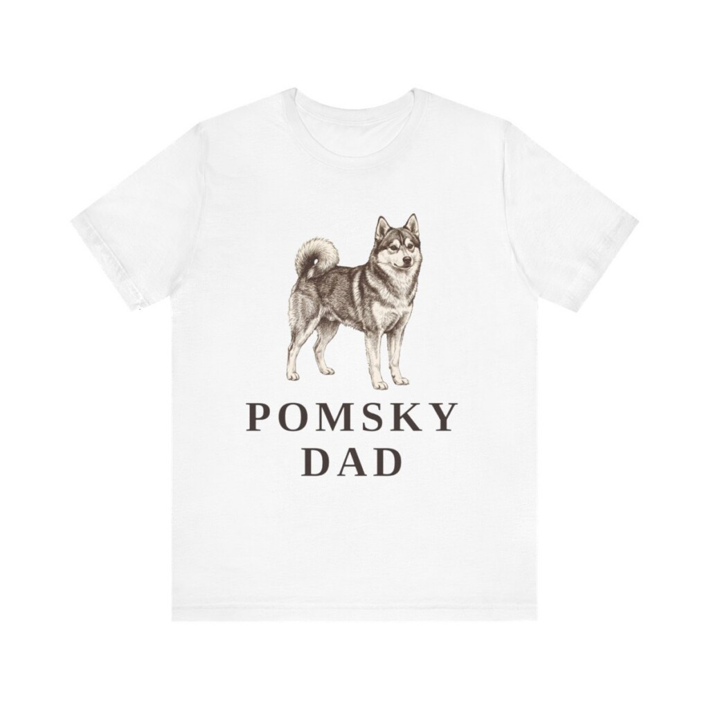 Pomsky Dad Shirt, Vintage Dog Sketch Tee, Dog Dad Gift
