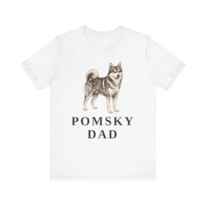 Pomsky Dad Shirt, Vintage Dog Sketch Tee, Dog Dad Gift