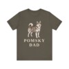 Pomsky Dad Shirt, Vintage Dog Sketch Tee, Dog Dad Gift