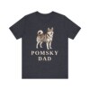 Pomsky Dad Shirt, Vintage Dog Sketch Tee, Dog Dad Gift
