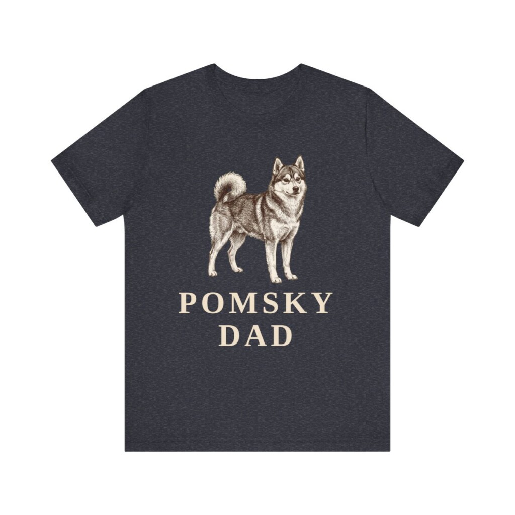 Pomsky Dad Shirt, Vintage Dog Sketch Tee, Dog Dad Gift
