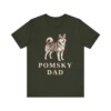 Pomsky Dad Shirt, Vintage Dog Sketch Tee, Dog Dad Gift