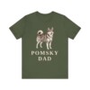 Pomsky Dad Shirt, Vintage Dog Sketch Tee, Dog Dad Gift