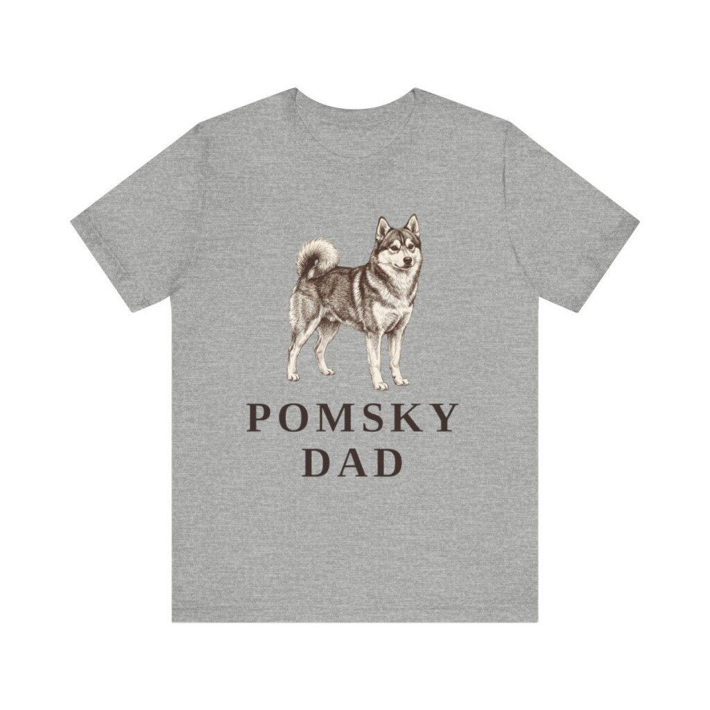Pomsky Dad Shirt, Vintage Dog Sketch Tee, Dog Dad Gift