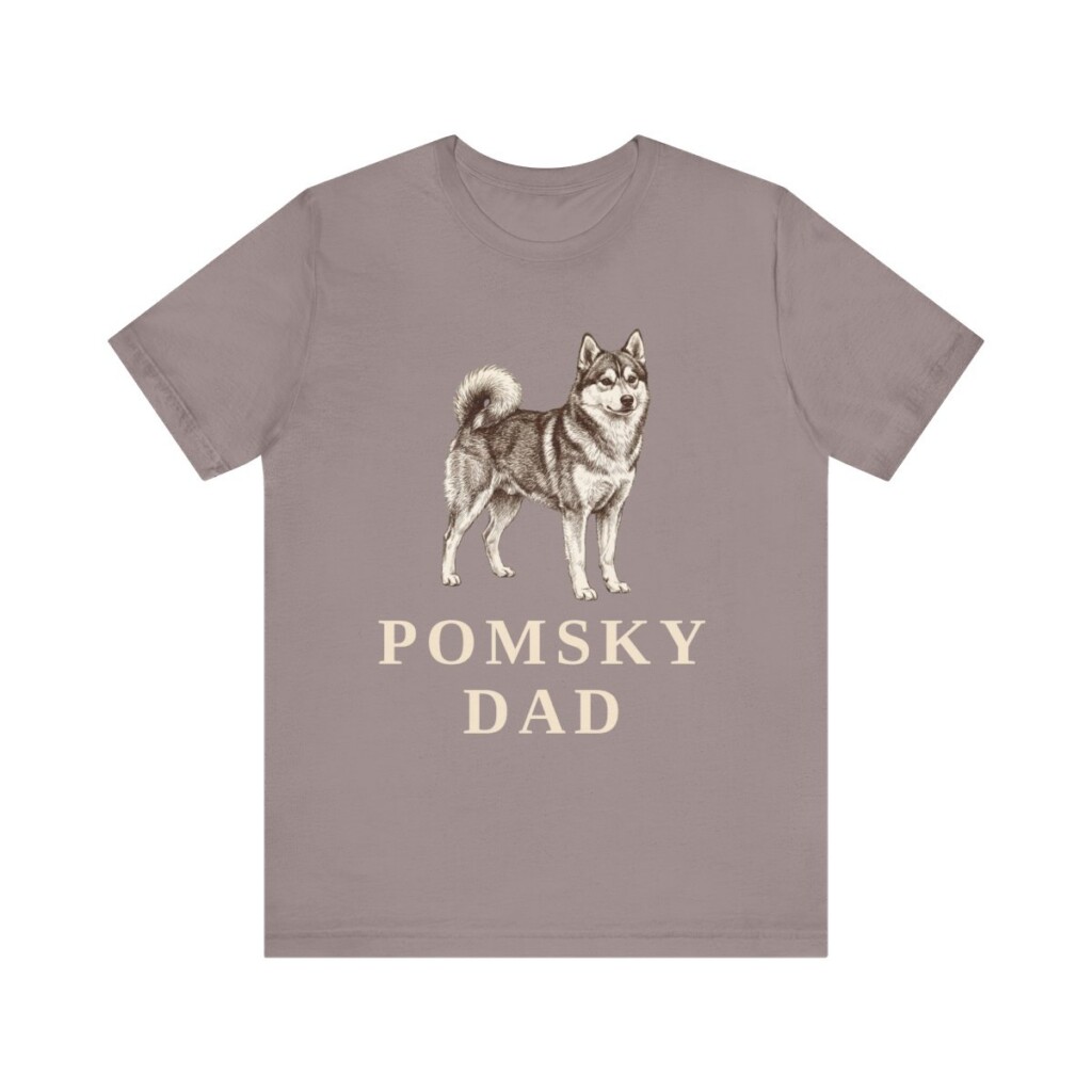 Pomsky Dad Shirt, Vintage Dog Sketch Tee, Dog Dad Gift
