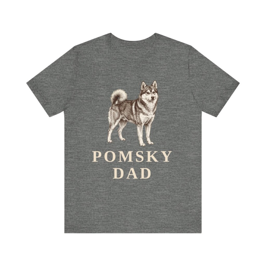 Pomsky Dad Shirt, Vintage Dog Sketch Tee, Dog Dad Gift