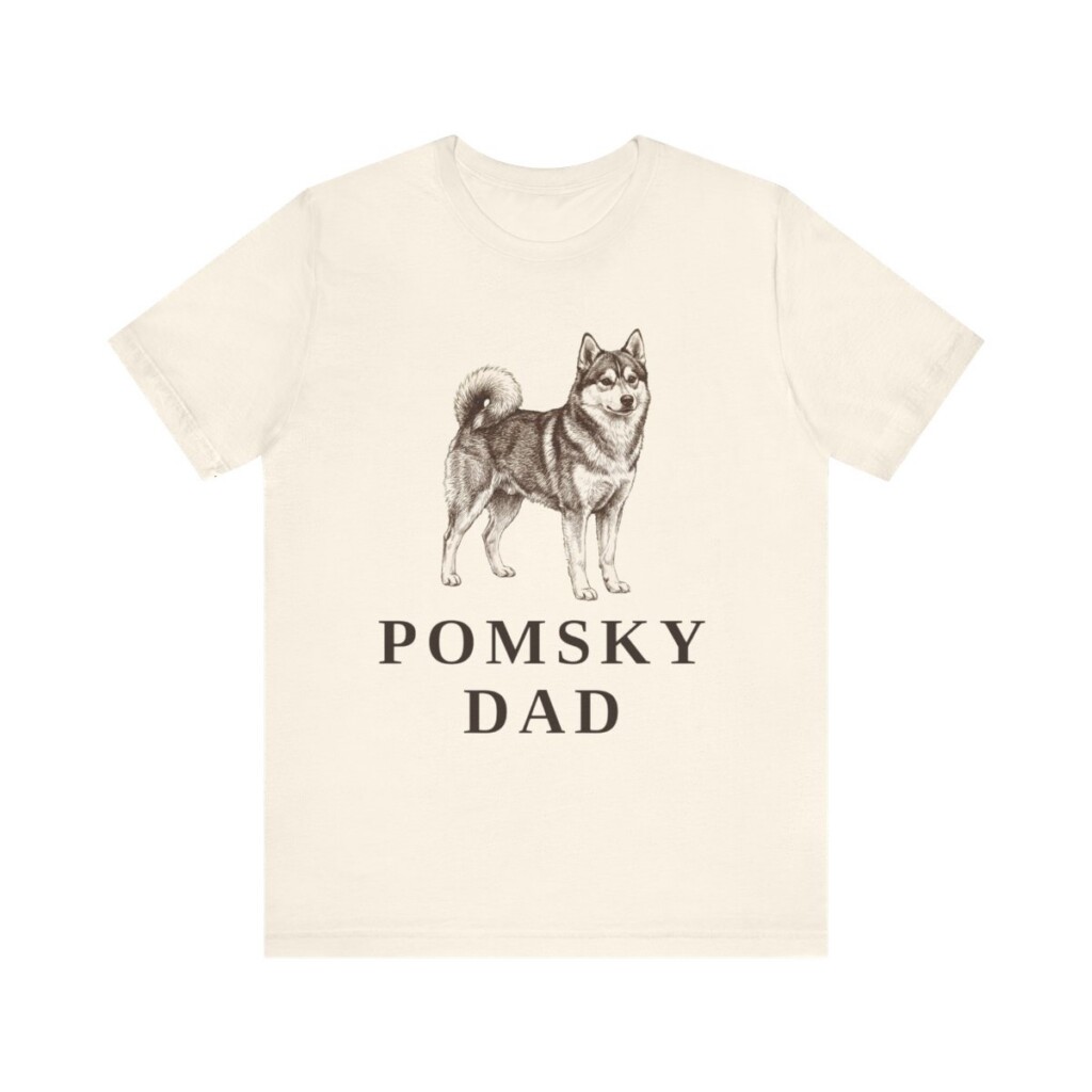 Pomsky Dad Shirt, Vintage Dog Sketch Tee, Dog Dad Gift