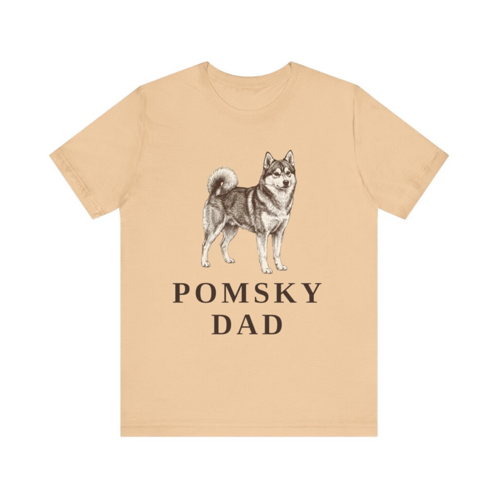 Pomsky Dad Shirt, Vintage Dog Sketch Tee, Dog Dad Gift