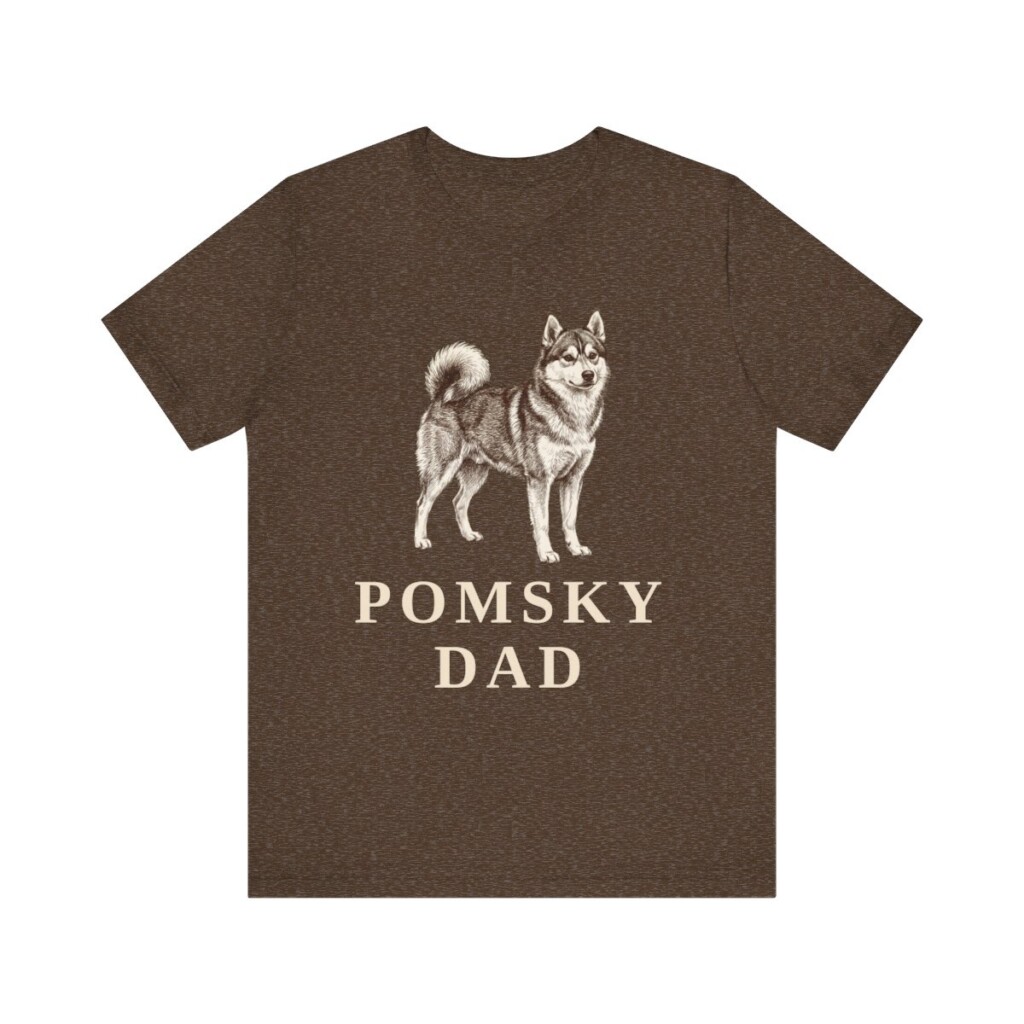Pomsky Dad Shirt, Vintage Dog Sketch Tee, Dog Dad Gift