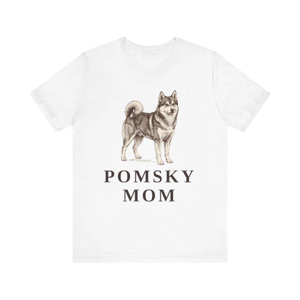 Pomsky Mom Shirt, Vintage Dog Sketch Tee, Dog Mom Gift