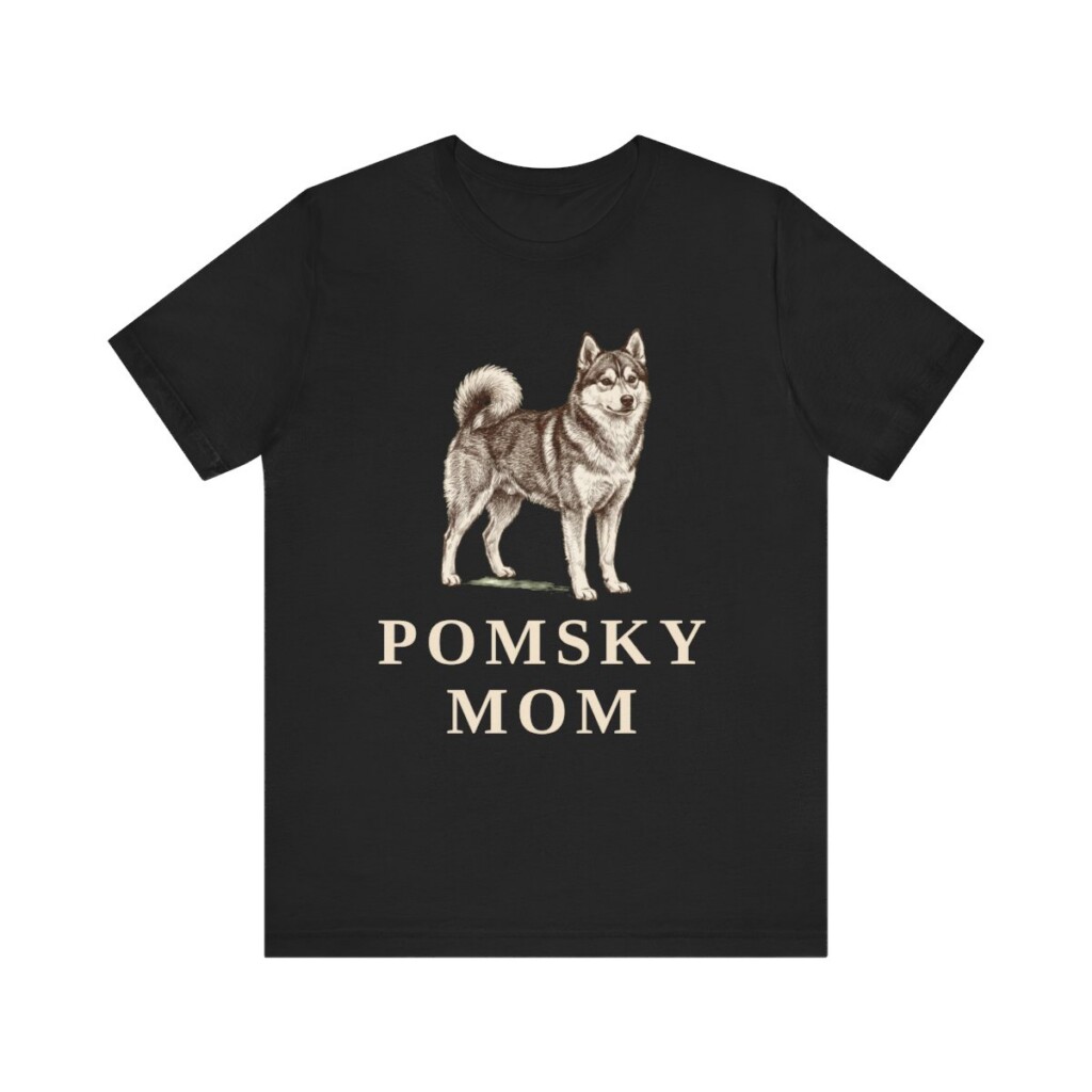 Pomsky Mom Shirt, Vintage Dog Sketch Tee, Dog Mom Gift