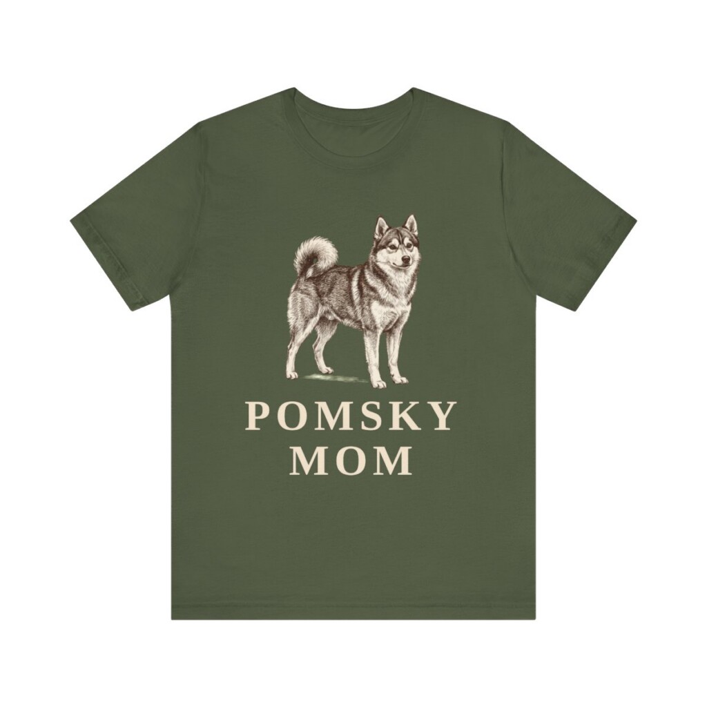 Pomsky Mom Shirt, Vintage Dog Sketch Tee, Dog Mom Gift