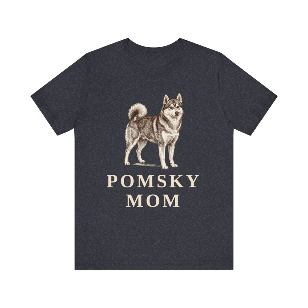 Pomsky Mom Shirt, Vintage Dog Sketch Tee, Dog Mom Gift