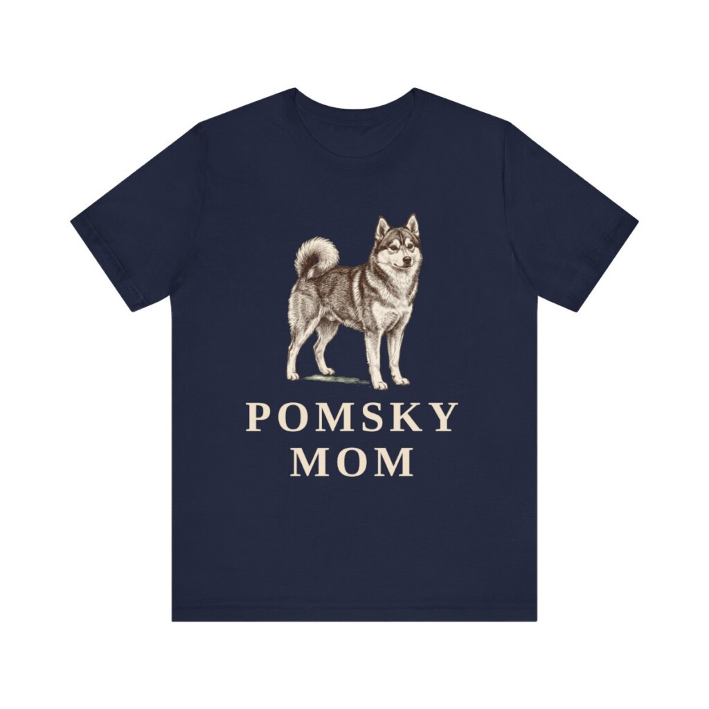 Pomsky Mom Shirt, Vintage Dog Sketch Tee, Dog Mom Gift