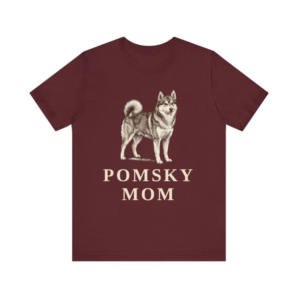 Pomsky Mom Shirt, Vintage Dog Sketch Tee, Dog Mom Gift