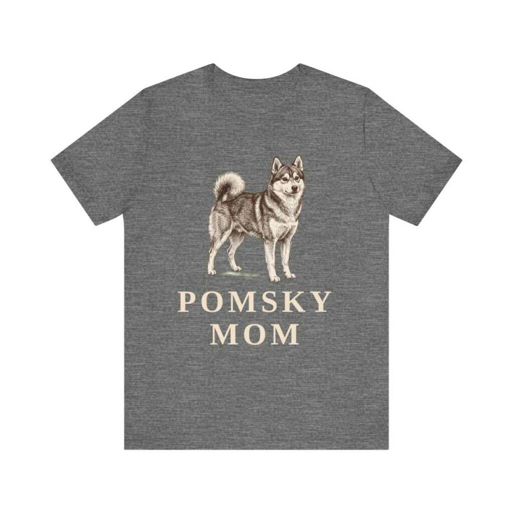 Pomsky Mom Shirt, Vintage Dog Sketch Tee, Dog Mom Gift