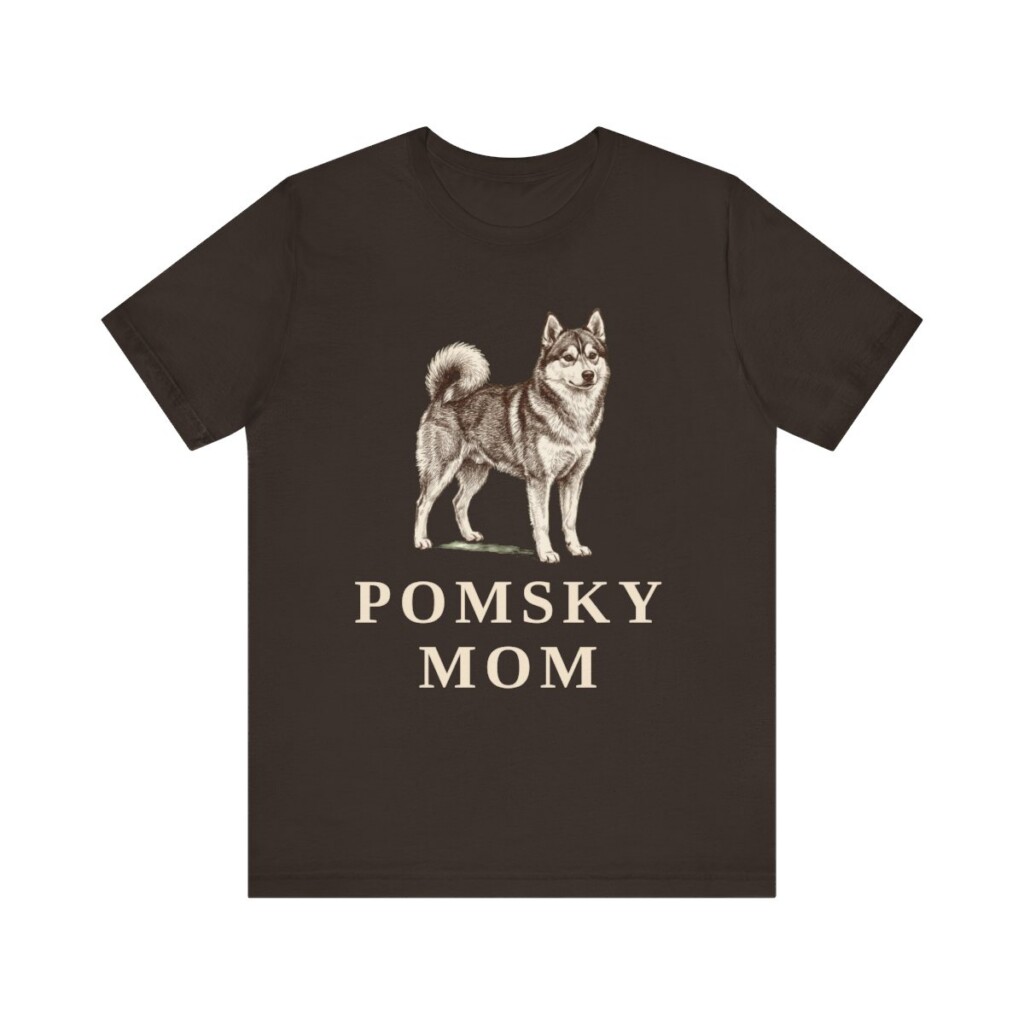Pomsky Mom Shirt, Vintage Dog Sketch Tee, Dog Mom Gift
