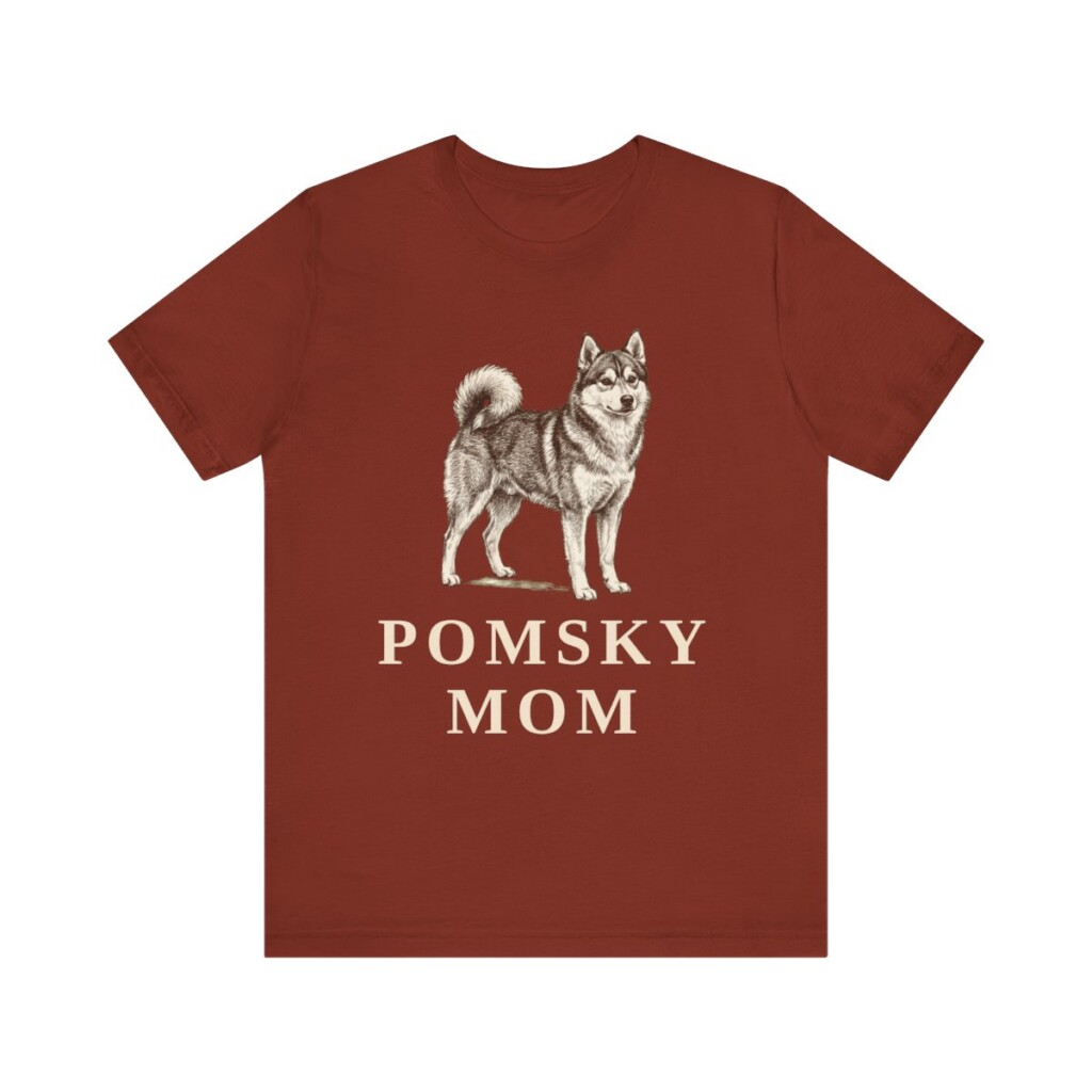 Pomsky Mom Shirt, Vintage Dog Sketch Tee, Dog Mom Gift