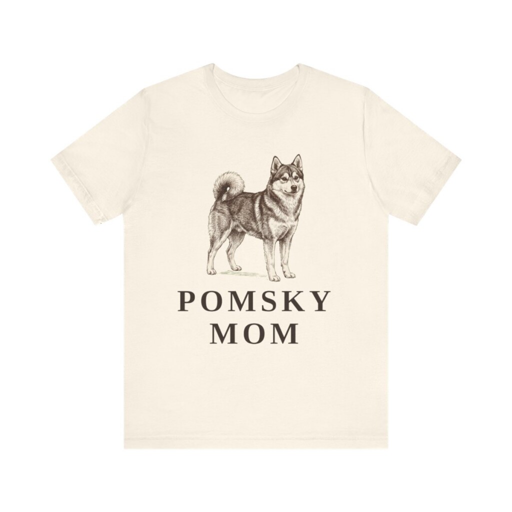 Pomsky Mom Shirt, Vintage Dog Sketch Tee, Dog Mom Gift