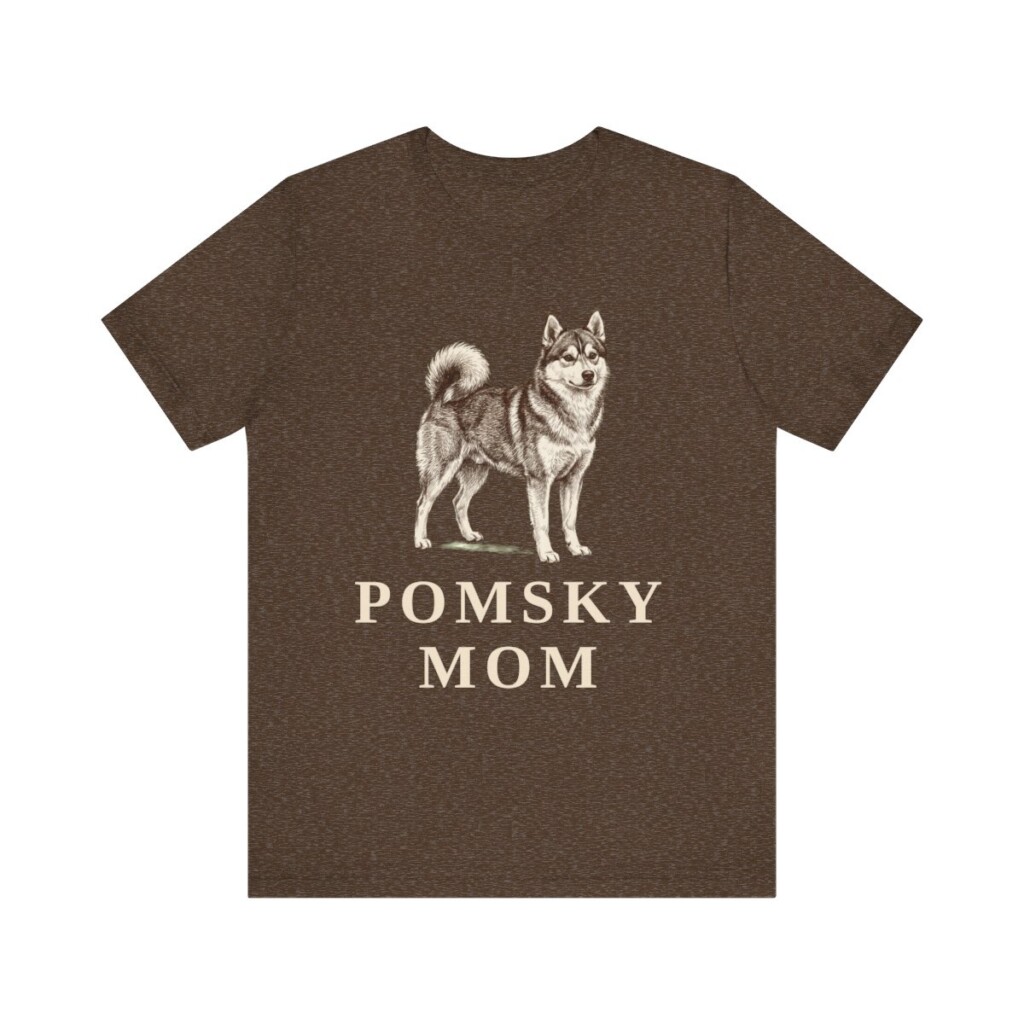Pomsky Mom Shirt, Vintage Dog Sketch Tee, Dog Mom Gift