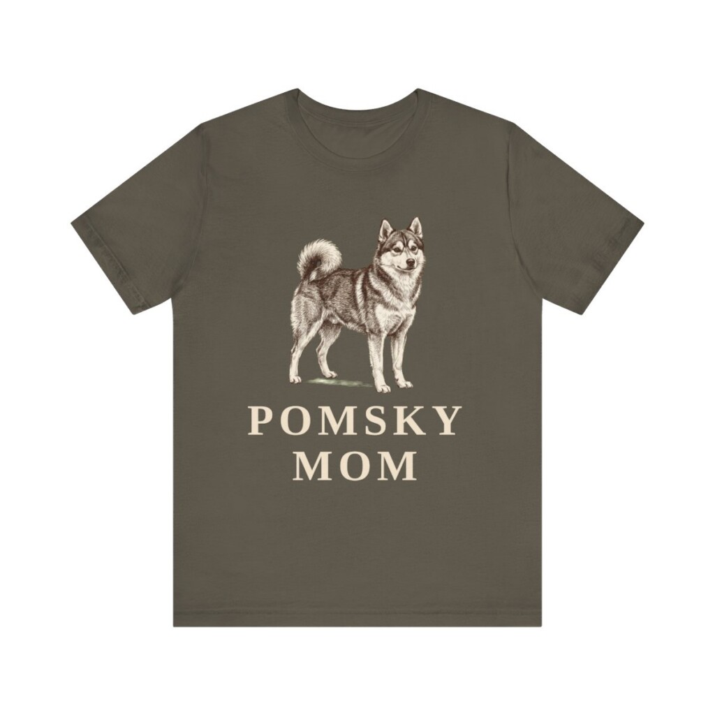 Pomsky Mom Shirt, Vintage Dog Sketch Tee, Dog Mom Gift