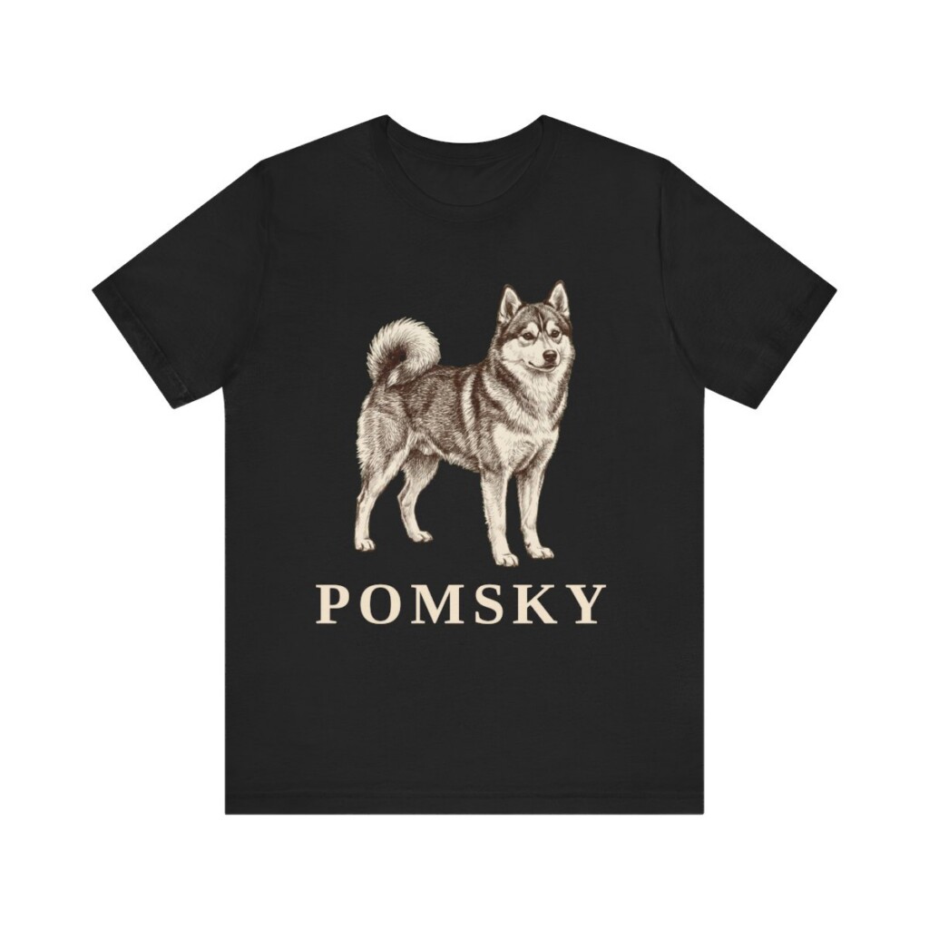Pomsky Lover Shirt, Vintage Dog Sketch Tee, Dog Lover Gift