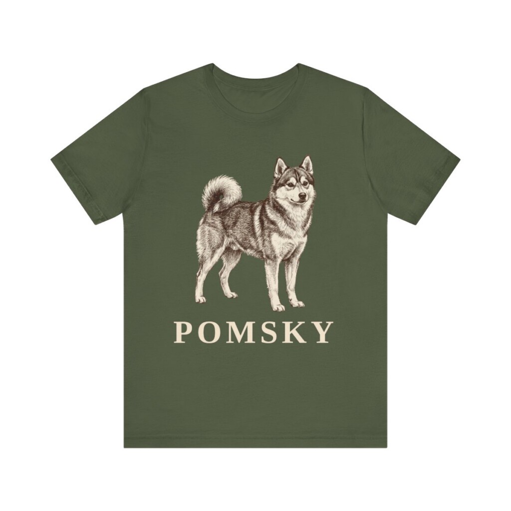 Pomsky Lover Shirt, Vintage Dog Sketch Tee, Dog Lover Gift