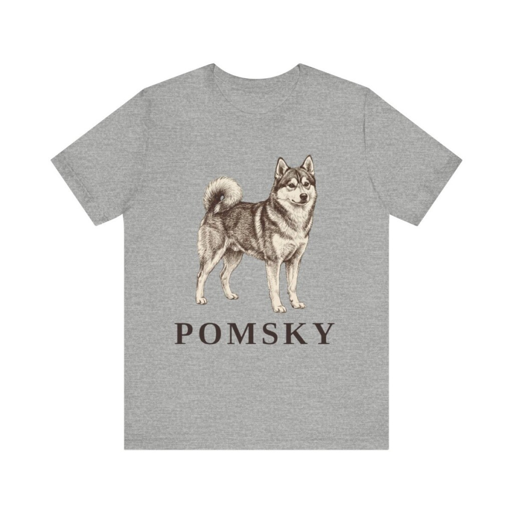 Pomsky Lover Shirt, Vintage Dog Sketch Tee, Dog Lover Gift