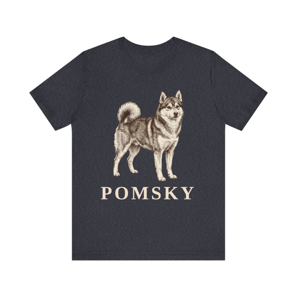 Pomsky Lover Shirt, Vintage Dog Sketch Tee, Dog Lover Gift
