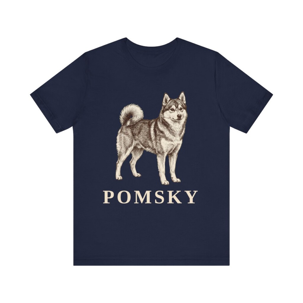 Pomsky Lover Shirt, Vintage Dog Sketch Tee, Dog Lover Gift