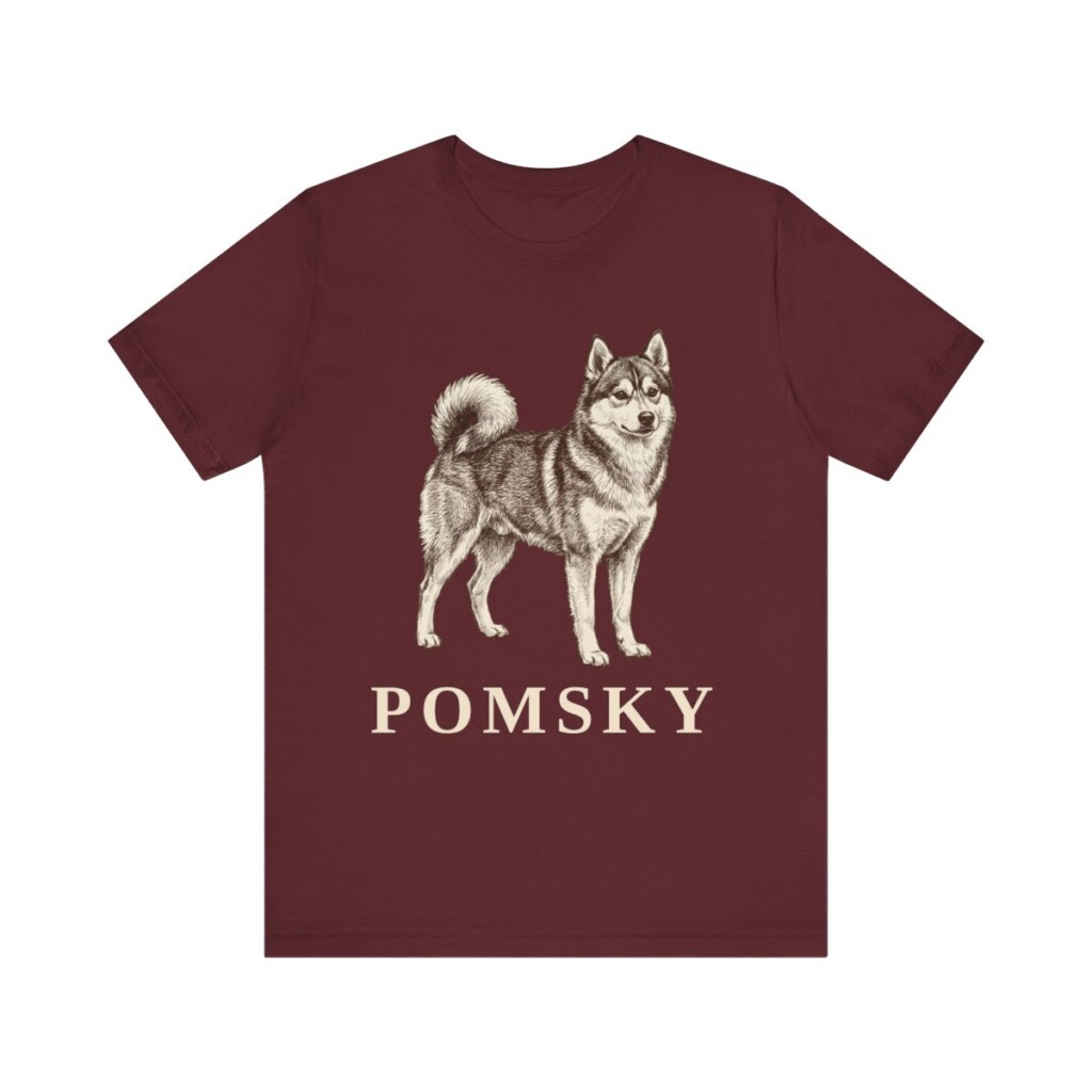 Pomsky Lover Shirt, Vintage Dog Sketch Tee, Dog Lover Gift
