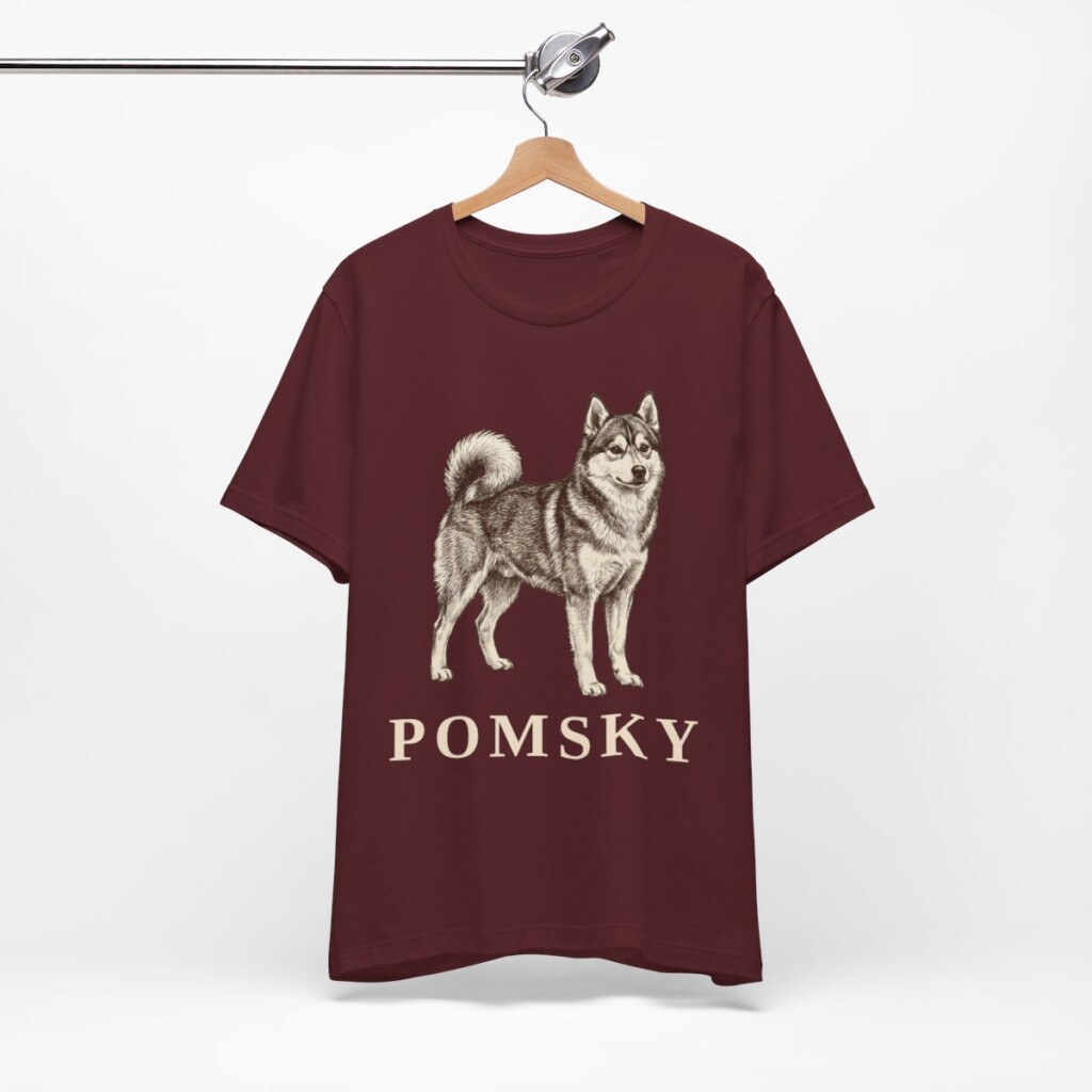 Pomsky Lover Shirt, Vintage Dog Sketch Tee, Dog Lover Gift