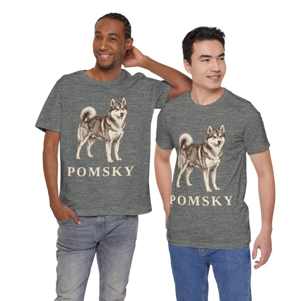 Pomsky Lover Shirt, Vintage Dog Sketch Tee, Dog Lover Gift