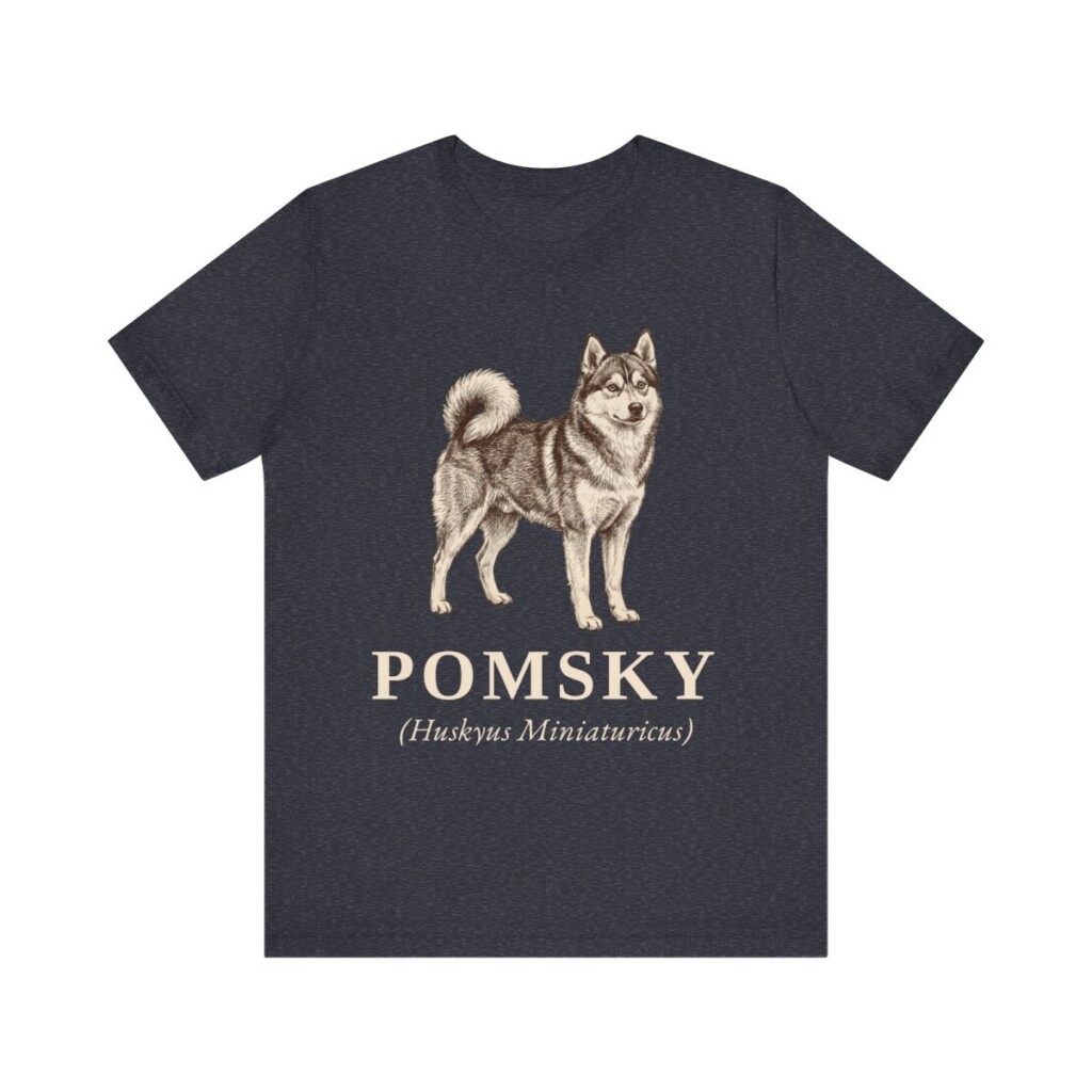 Pomsky Latin Shirt, Vintage Dog Sketch Tee, Dog Latin Gift