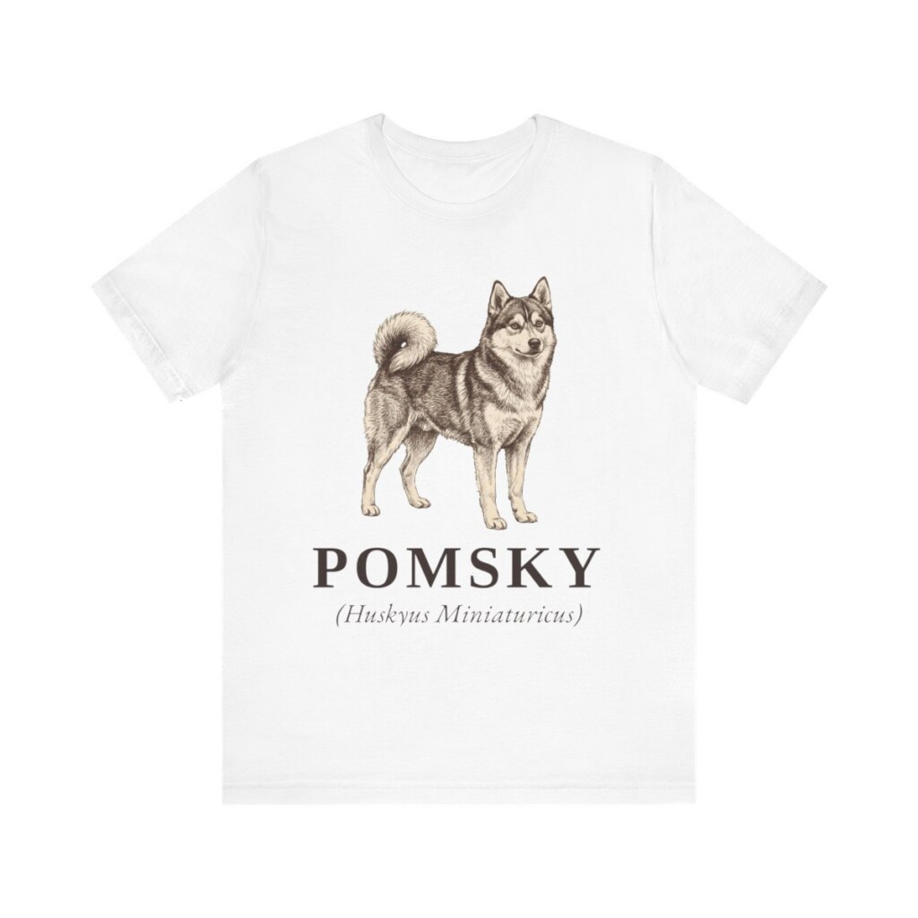 Pomsky Latin Shirt, Vintage Dog Sketch Tee, Dog Latin Gift