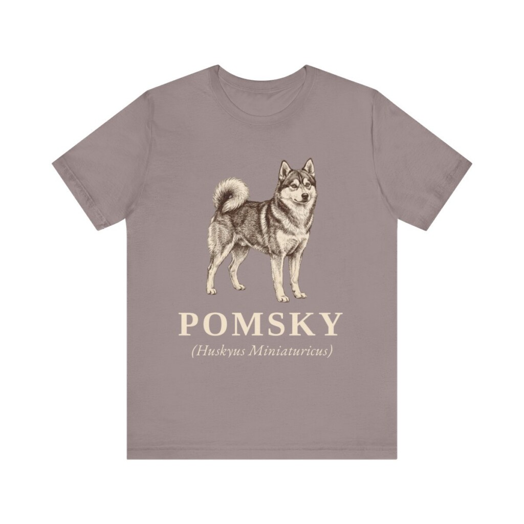 Pomsky Latin Shirt, Vintage Dog Sketch Tee, Dog Latin Gift